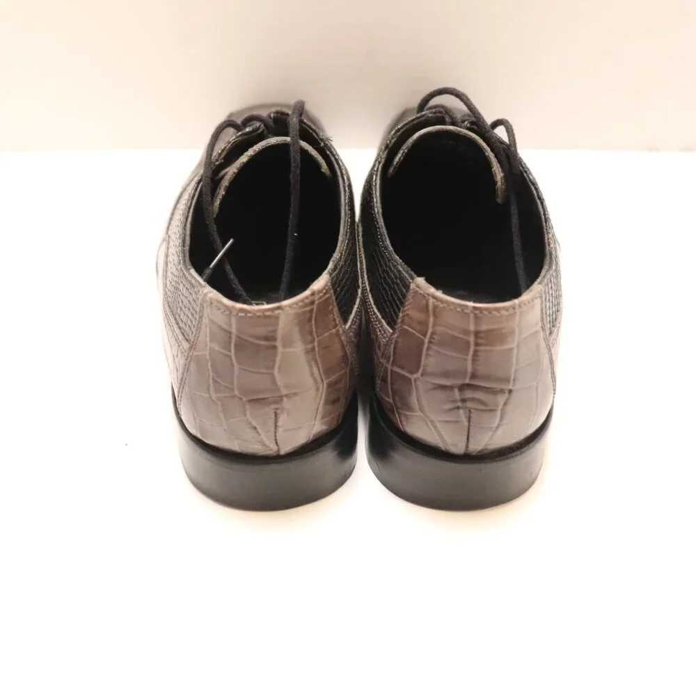 Stacy Adams Men's Dress Oxford Shoes‎ Gator Print on Leather Size 9M